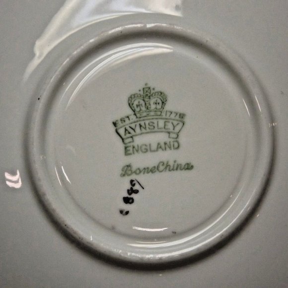 Aynsley Fine Bone China England Blush Floral Footed Tea Cup and Saucer - Picture 8 of 15